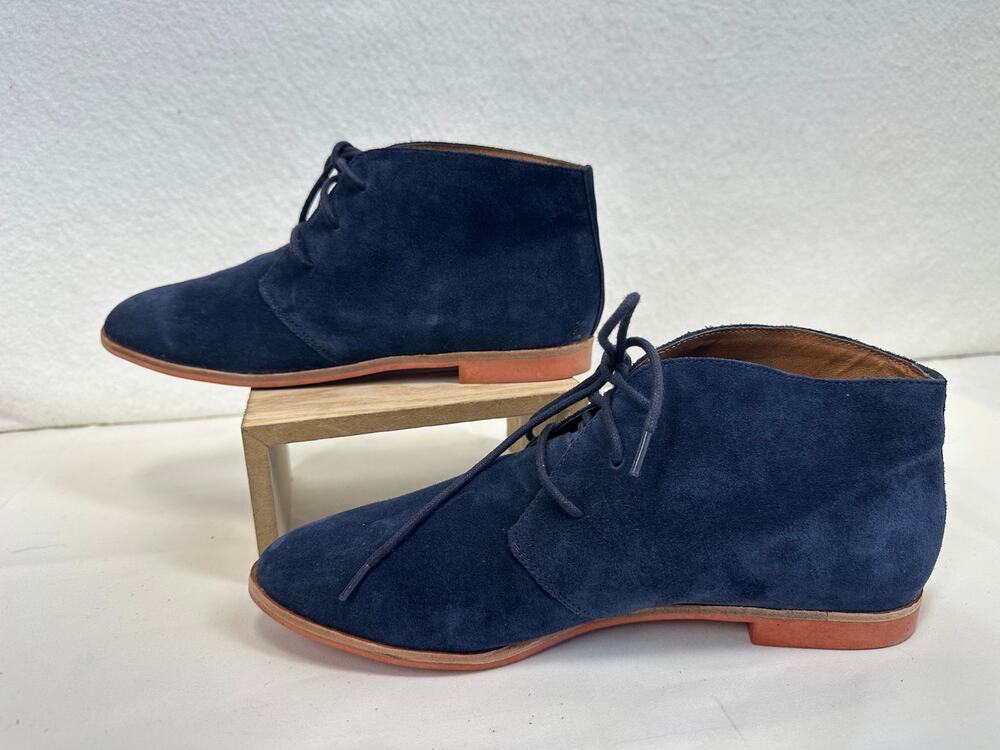 Dolce Vita Madge Blue Suede Bootie Lace Up Ankle Oxford Size 9 NIB